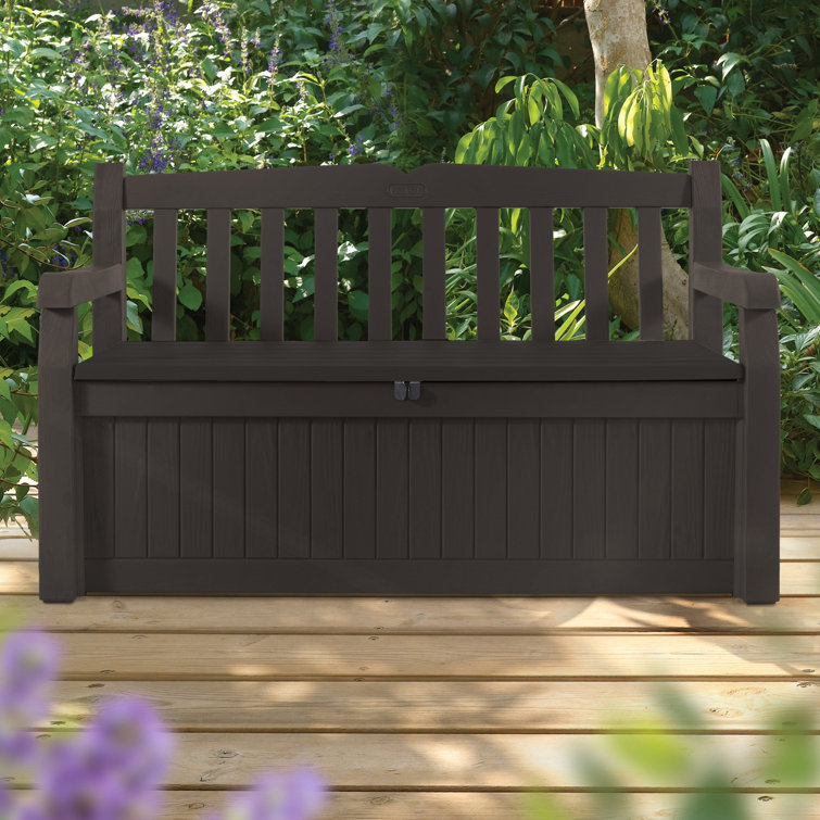 Keter Eden Plastic Storage Bench & Reviews Wayfair